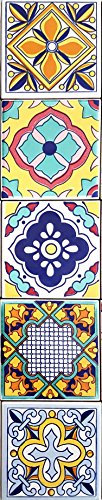Set 5 Piastrelle Misure cm 10x10x1 in Ceramica per Patchwork S10PTW5b