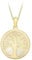 CARISSIMA Women's 9ct Yellow Gold Mother Of Pearl 'Tree Of Life' Pendant on Curb Chain of 46cm/18