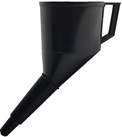 ANGLED FUEL FUNNEL FINE MESH FILTER PLASTIC PETROL DIESEL FUNNEL FOR OIL WATER FUEL IN BLACK