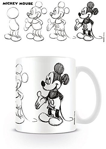 Mickey Mouse – Sketch Process – Disney tazza in ceramica tazza di caffè – Misura Altezza + accessori