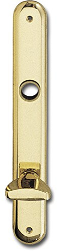 Langschild ELEGANT, WC90, mit Drehknopf, Messing poliert, 1 Stück | Beschläge Türen | Grundmann WG