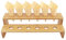 BambooMN 13 x 4.9 x 3.5 Natural Bamboo Straight Multi Level Food Cone Display Tamaki Stand for Restaurants, Catered Events, Party or Buffets, Holds up to 12 Cones