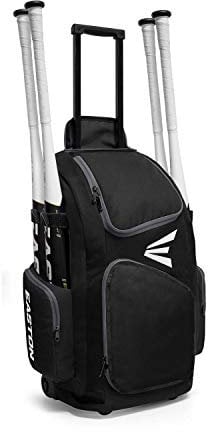 Easton Travelers Baseballtasche mit Rollen, Herren, Travleler Stand Up Baseball Wheeled Bag, schwarz, 24.5 H x 18 W x 11 D