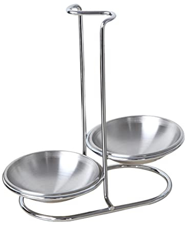 Fenteer Couvercle Repose-Cuillère Support Ustensiles de Cuisine Cuillère Écoumoire INOX - Ré