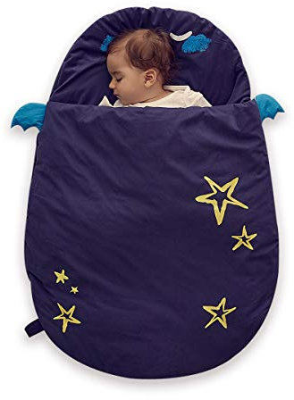 Bebamour Baby Schlafsack 0-18 Monate Niedlich Junge Mädchen Schlafsack Baby Wrap Blanke(A Dark Blue)