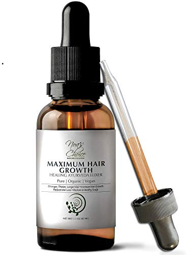 Noa's Choice ORGANIC Ayurvedic Hair Growth Formula, for FULLER, LONGER,Thicker, Healthier Lush Hair. Restore a HEALTHIER scalp. Best Treatment for Hair Loss, Thinning Hair 2.1oz