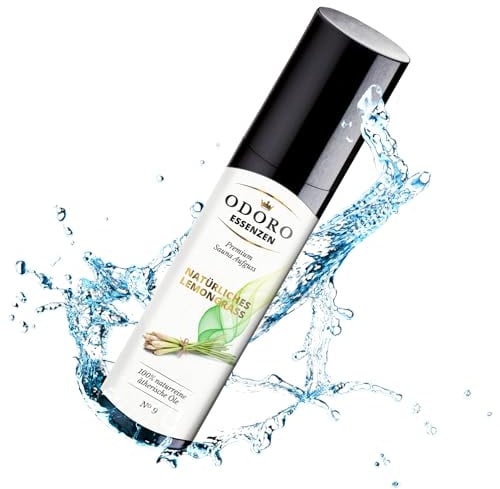 Saunaaufguss Lemongrass von Odoro Essenzen – 100% ätherische Sauna-Öle – Premium Aufguss-Konzentrat (100ml) – Natur Sauna-Aufguss, Zitronengras Erfrischung Sauna-Aufgüsse