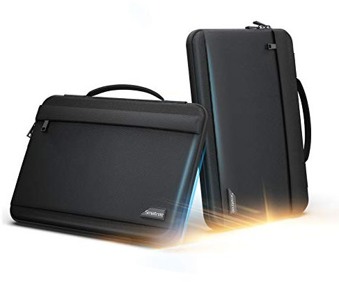 Smatree Custodia Rigida per Laptop da 15,6 pollici Compatibile solo con Laptop Lenovo Legion 5 da 15,6 pollici/Dell Inspiron 15 da 15,6 pollici/16, Custodia per il Trasporto con Maniglia, Nero
