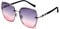 LumiSyne Rimless Sunglasses Oversized For Women Transparent Gradient Glasses Diamond Cutting Colored Lens Rhinestone Decorated Frame UV400 Eyewear(Gray pink)