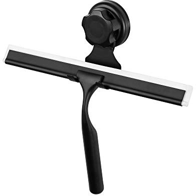 Compactor BESTLOCK BLACK Duschabzieher - Schwarze Duschrakel, 25,4x5,5x23,5 cm, Rostfrei & Wasserdicht
