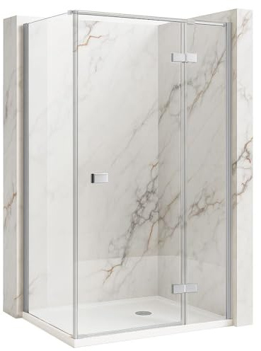 Rea Duschkabine Atlas Chrome 120X100 Right, Dicht Und Stabil + 120X100X200Cm