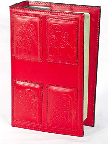 Adriatica Pelletteria Custodie in Pelle per Bibbia di Gerusalemme EDB, Rosso,