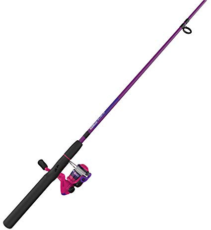 Zebco Splash Ensemble Moulinet Junior et Canne à pêche, Canne à pêche 2 pièces, Moulinet Taille 10, récupérateur Interchangeable à Droite ou à Gauche, pré-bobiné avec Ligne Zebco de 2,7 kg, Rose