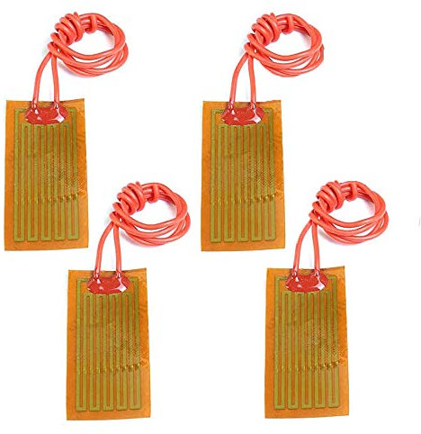 12V 7W Flexibler Polyimid Heizplattenkleber PI Heizfolie 25mmx50mm (4er Pack)