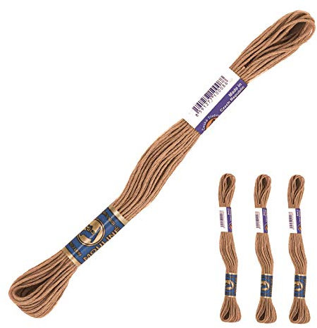 3 Docken Stickgarn je ca. 8m / Sticktwist 100% Baumwolle Stickerei verschiedene Farbwahl, Farbe :7462 fliederfarben