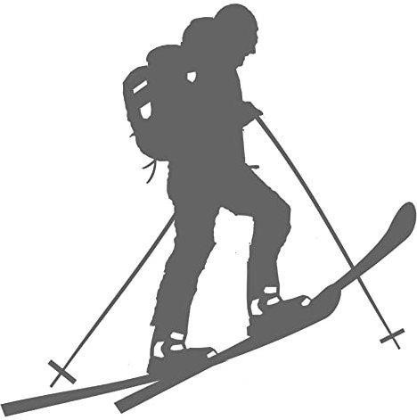 LWEDLW Skitouren-Aufkleber, Skitouren, Sport (Dunkelgrau matt)