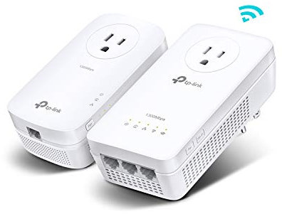 TP-Link Powerline WiFi Extender(TL-WPA8631P KIT)- AV1300 Powerline Ethernet Adapter with AC1200 Dual Band WiFi, Gigabit Port, Passthrough, OneMesh, Plug & Play, Ideal for Gaming/4K TV