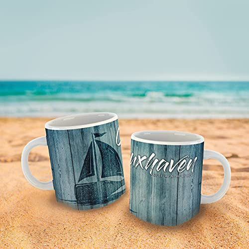 Cuxhaven Tasse mit Motiv Buddelschiff | Sonnenuntergang, Motivtasse, Teetasse, Kaffeebecher, Kaffeetasse