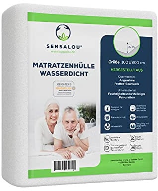 Sensalou Coprimaterasso con Cerniera per Chi Soffre di Allergie - 100 x 200 cm