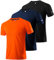 3er Pack Sport Shirts Herren Kurzarm T-Shirts Funktionsshirt Laufshirt Schnelltrocknend Atmungsaktive Sportshirt Fitnessshirt Trainingsshirt für Running Workout Bodybuilding Black/Navy/Orange-3P10-2XL