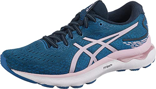 ASICS Gel-Nimbus 24 Damen F500Laufschuh blaurosa, 37,5 Damen
