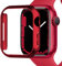 Miimall Custodia per Apple Watch Serie 9/8/7 45mm, Case Protettiva in PC Rigido, Custodia Sottile e Antiurto Senza Protettore dello Schermo, Cover Protettiva per iWatch 45mm Serie 9/8/7, Rosso
