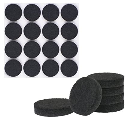 VABNEER 48 Stücke Filzgleiter Selbstklebend Rund, 30mm Schwarz Filz Pads Stühle mit 5mm Dick, Möbelgleiter Bodengleiter Schutz Ihrer Möbel Böden