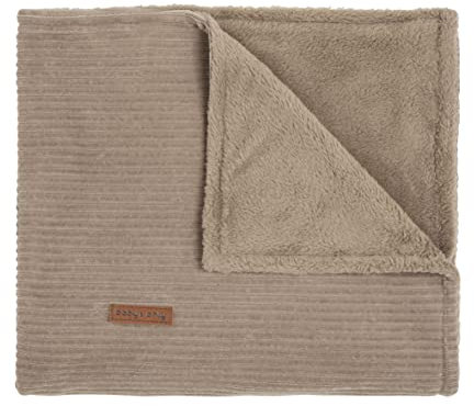 Baby's Only - Babydecke Sense - Kuscheldecke für Babywiege - Mit Teddyfutter - Baby Decke aus Baumwolle - Für Jungen und Mädchen - 70x95 cm - Clay