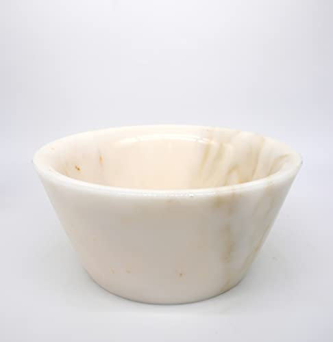 Kleine Marmor Waschbecken Waschbecken Handmade Spüle Schüssel Runde Waschbecken Marmor Garderobe Schüssel Rundes Gefäß Naturstein Badezimmer Waschbecken - Weiß