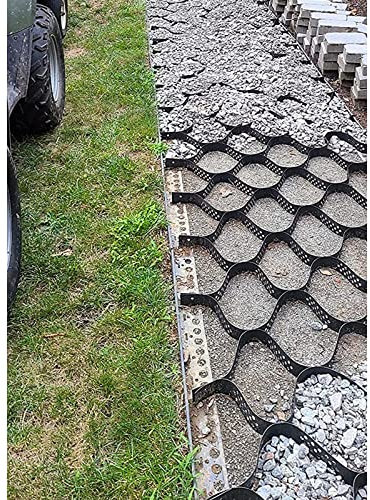 stabilisateur de gravier Grilles De Gravier Pour Passerelles, Grille En Nid D'abeille Pour Murs De Soutènement, Pente De La Berge Du Ruisseau, Stabilisateur De Renforcement Du Sol ( Color : W x L , Si