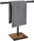 BCOZLUX Soporte para toallas de mano, toallero de mano de baño con base pesada, toalleros de pie en forma de T, soporte de toalla de encimera de granja para encimera de cocina, rústico negro marrón
