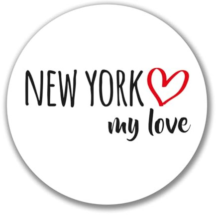 Huuraa Aufkleber New York my love Geschenk 10cm Sticker New York Geschenkidee