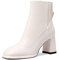 QUEEN HELENA Tronchetti Stivaletti con Tacco Donna K3257 (Bianco, Numeric_36)
