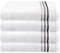 Schiesser Frottier Handtuch Skyline Color im 4er Set | 100% Baumwolle aus nachhaltiger Produktion | saugstark, weich, farbecht | 50x100cm | Weiß