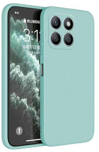 Topme Cover per HONOR X8b (6.7 Inches) Custodia Case, Protezione Della Pelle Della Custodia in Silicone Tpu - Ciano chiaro