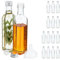 Relaxdays Petites Bouteilles en Verre, Lot de 16, fioles pour spiritueux, huiles, 250 ML, Bouchon à vis, Transparent