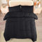 Utopia Bedding Bettwäsche 200x200 Set - Mikrofaser Polyester Bettbezug 200x200 cm + 2 Kissenbezüge mit Gefälteltem Saum 50x75 cm - Schwarz