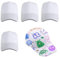 BouGPeng DIY Kappe Kinder Weiß 5 Stück DIY Baseballcap Kinder Kappen zum Bemalen Sport Baseballmützen für Kinder Graffiti Kappe Bastelset für DIY Bemalte Geschenkideen Jungen Mädchen Hüte Outdoor