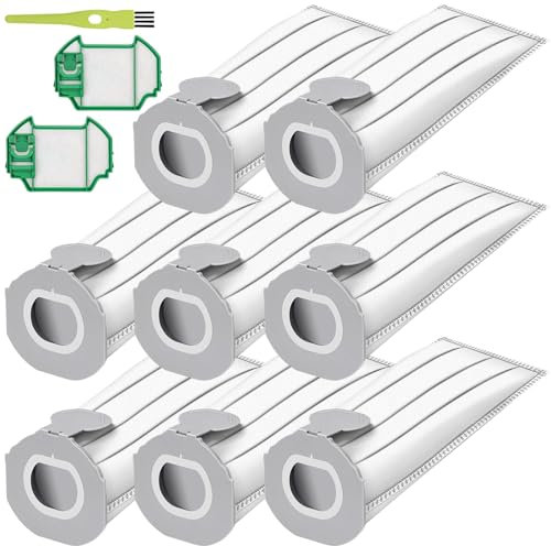 8 Stück Staubsauger Beutel für Vorwerk Kobold VK7 FP7,Staubsaugerbeutel mit 2 Motorschutzfilter und Reinigungsbürste,Filtertüten Ersatz Staubbeutel für Kobold VK7 Akku-Staubsauger Beutel Zubehör