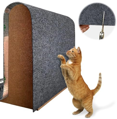 Rascador para Gatos, Protector Sofa Gatos Arañazo, Autoadhesivo Antiarañazos Gatos Sofa, Accesorios para Gatos, DIY Cat Scratcher para Sofás, Muebles y Paredes(Gris Oscuro, 200cmx40cm)