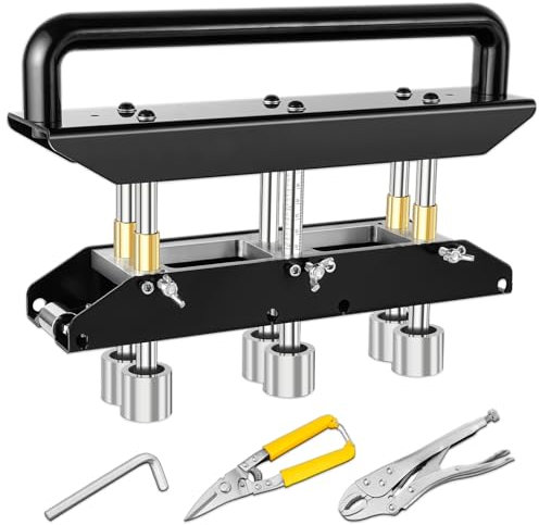 ITULCYO Cintreuse à trois postes d'angle de courbure de 0 à 90°, rouleau de cintrage en tôle à 3 stations, convient pour les tailles 29 à 22 en acier, faisant des coudes de 16 à 102 mm