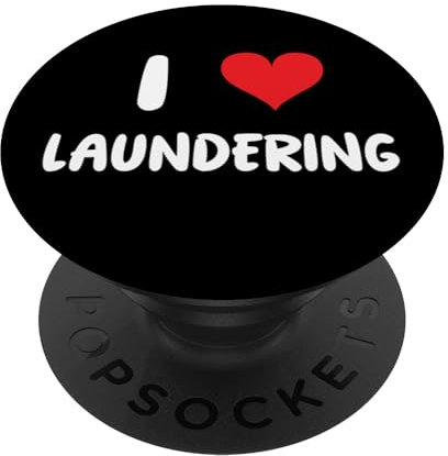 I Love Laundering – Herz – Wäsche-Waschanlage PopSockets mit austauschbarem PopGrip