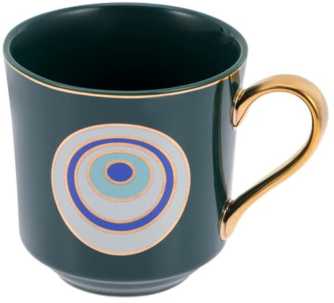 Zerodeko Türkischer Handgezeichneter Kaffeebecher Mit Bösem Auge Keramiktasse Für Zuhause Büro Und Restaurant Für Tee Und Kaffeegenuss Einfache Reinigung Und Langlebig