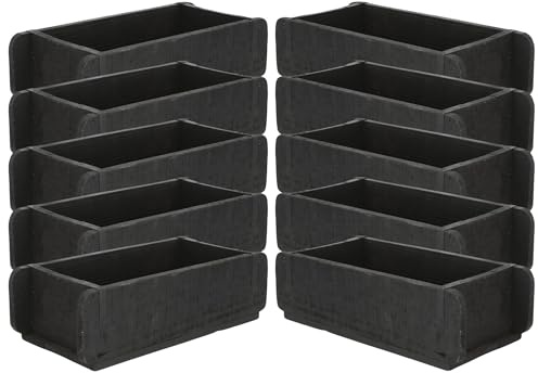 Novaliv 10x Holzkiste Vintage Schwarz 30 x 15 x 10 cm Alte Ziegelform Holz EIN KAMMER Allzweckkiste aus recyceltem Altholz Jede Form EIN Unikat - Geschenkkiste