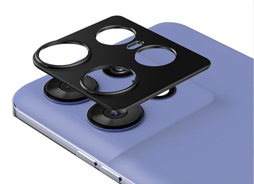 GIOPUEY Camera Lens Protector Compatible with Motorola Edge 50 Pro,[2 Pack] Camera Lens Metal Protectors [Does Not Affect Imaging] 360° Camera Protection for Motorola Edge 50 Pro (Black)