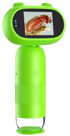 Microscope for Kids, 1000X Handheld Digital Miniscope with 2.0 IPS Screen, 32GB SD Card, Support 1080P Photo & Video Record, Nature Science Edu Toys Gift for Children Birthday Ages 3-12