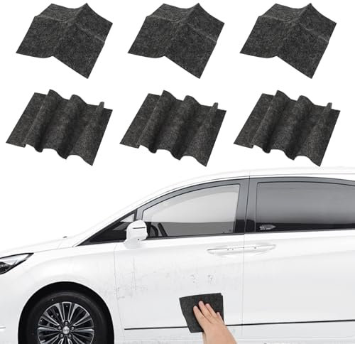 HJJMN 6 Stück Auto Kratzer Nano Magic Tuch, Mehrzweck Car Scratch Remover Tuch, Rechteck Lackpflege, Quadrat Reparatur Cloth Autokratzern, Nano Sparkle Tuch für Autoreinigung Autopflege