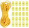 PATIKIL 10 Yard Elastic Bungee Cord & Single Hole Cord Lock, 25 Pack Plastic Oval Spring Toggle Stopper for Paracord Drawstring Shoelace Clothing Backpack Bags, Yellow
