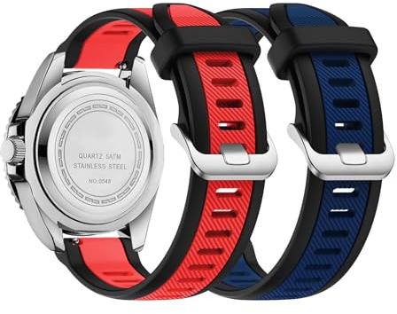 2 Stück Silikonarmband Kompatibel mit KOSPET Tank T3 Ultra/T2/T3 Armband, Sport Silikon Armbänder mit Einstellbar Ersatzarmband Zubehör für KOSPET Tank T3 Ultra/T2/T3 Uhrenarmband Damen Herren (A)
