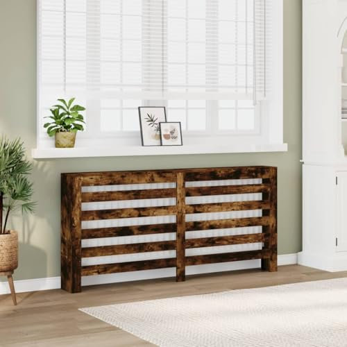 Canditree 175 cm Modern Radiator Cover, Radiator Cabinet, Heater Cover for Living Room Bedroom (Smoked Oak)